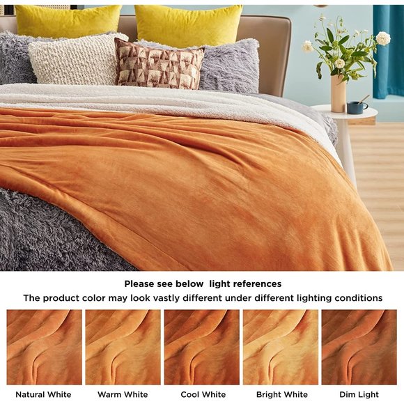 New Sherpa Fleece Throw Blanket for Couch -  Thick Fuzzy Warm Soft Blank… - Picture 9 of 9